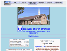 Tablet Screenshot of oceansidechurchofchrist.net